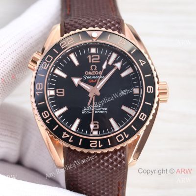 Swiss Replica Omega Planet Ocean 600m GMT Cal 8900 Watch Rubber Strap